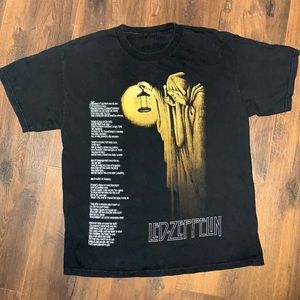 Vintage Led-Zeppelin Lyric Band T-shirt
